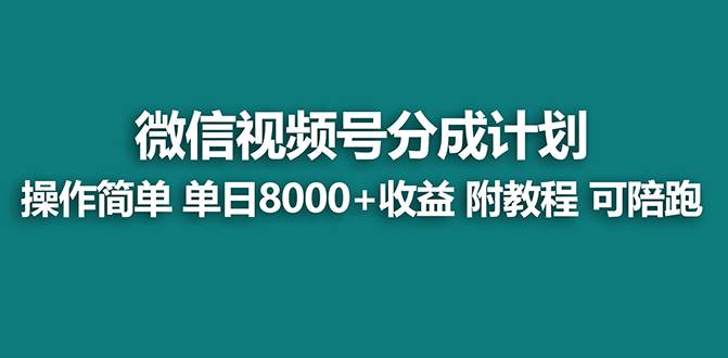 【蓝海项目】视频号分成计划最新玩法，单天收益8000+，附玩法教程，24年…-石龙大哥笔记