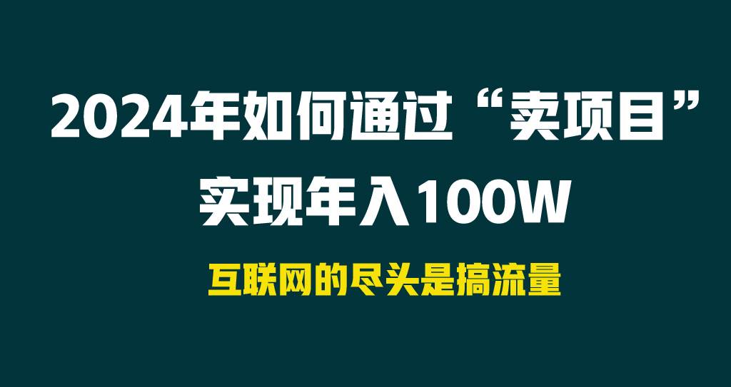 2024年如何通过“卖项目”实现年入100W-石龙大哥笔记