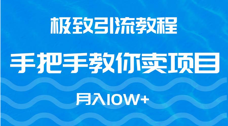 极致引流教程，手把手教你卖项目，月入10W+-石龙大哥笔记