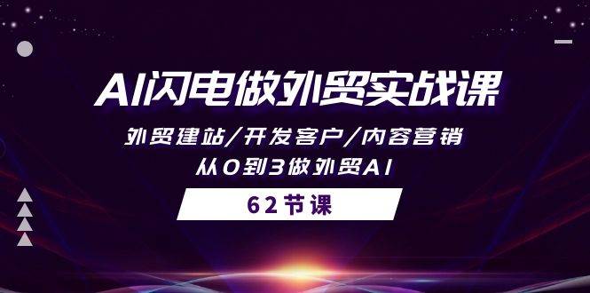 AI闪电做外贸实战课，外贸建站/开发客户/内容营销/从0到3做外贸AI-62节-石龙大哥笔记