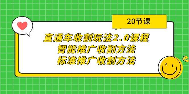 直通车收割玩法2.0课程：智能推广收割方法+标准推广收割方法（20节课）-石龙大哥笔记