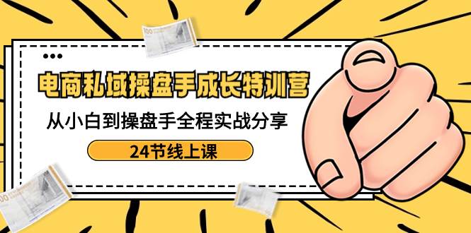 电商私域-操盘手成长特训营：从小白到操盘手全程实战分享-24节线上课-石龙大哥笔记