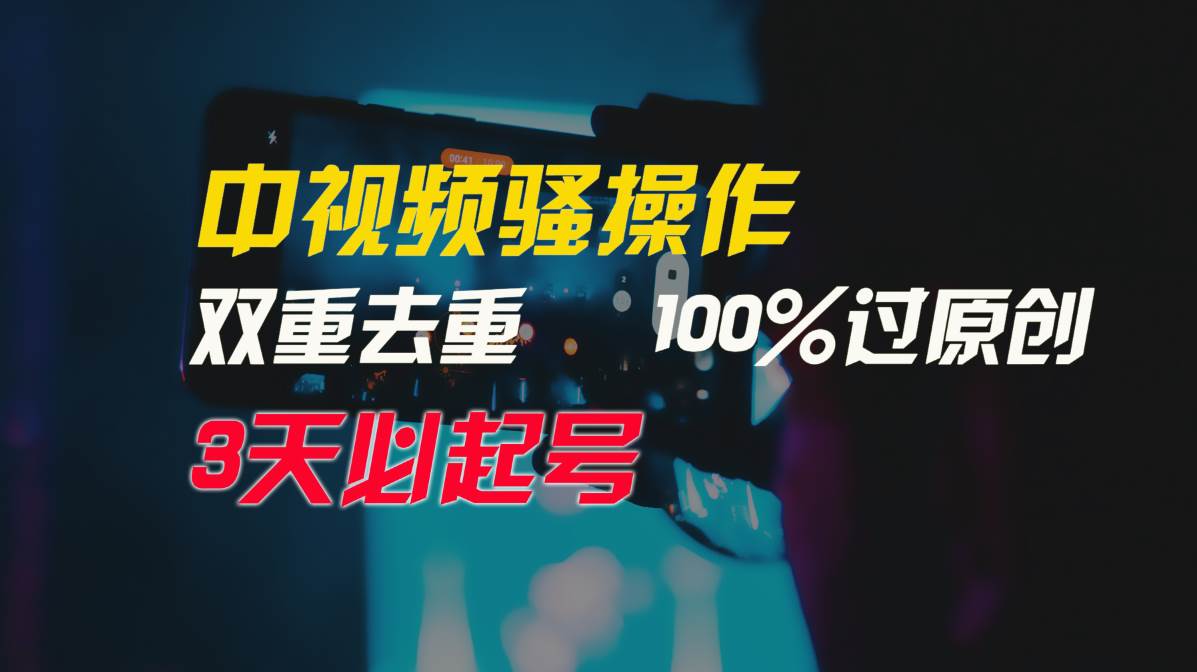 中视频骚操作，双重去重100%过原创，3天比必起号，简单无脑，月入3W+-石龙大哥笔记