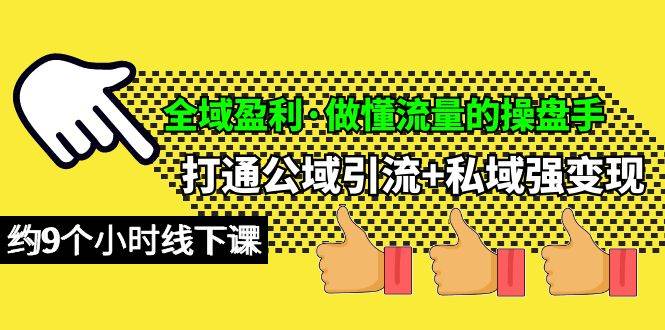 全域盈利·做懂流量的操盘手，打通公域引流+私域强变现，约9个小时线下课-石龙大哥笔记