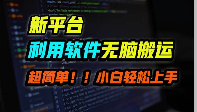 新平台用软件无脑搬运，月赚10000+，小白也能轻松上手-石龙大哥笔记