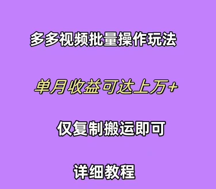 拼多多视频带货快速过爆款选品教程 每天轻轻松松赚取三位数佣金 小白必…-石龙大哥笔记