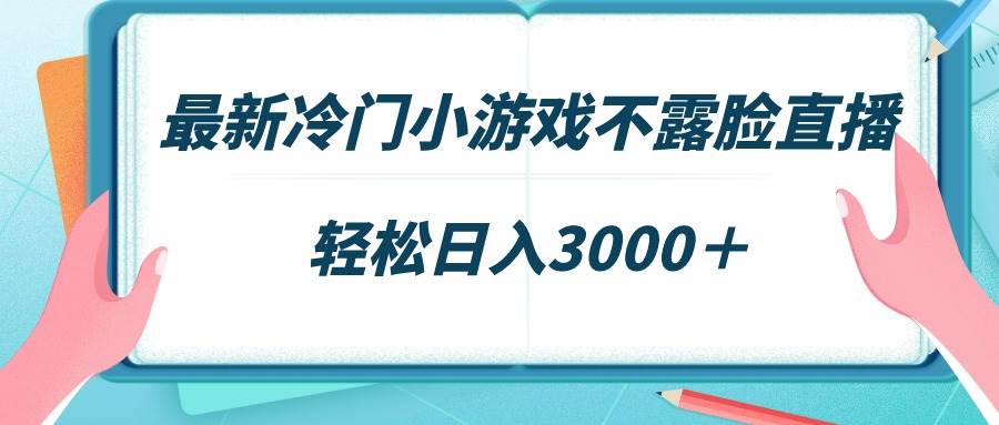 最新冷门小游戏不露脸直播，场观稳定几千，轻松日入3000＋-石龙大哥笔记