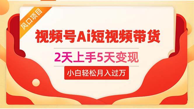 2天上手5天变现视频号Ai短视频带货0粉丝0基础小白轻松月入过万-石龙大哥笔记