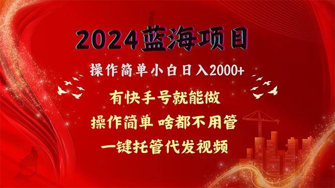 2024蓝海项目，网盘拉新，操作简单小白日入2000+，一键托管代发视频，…-石龙大哥笔记