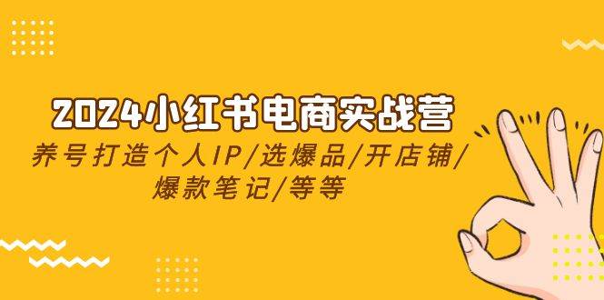 2024小红书电商实战营，养号打造IP/选爆品/开店铺/爆款笔记/等等（24节）-石龙大哥笔记