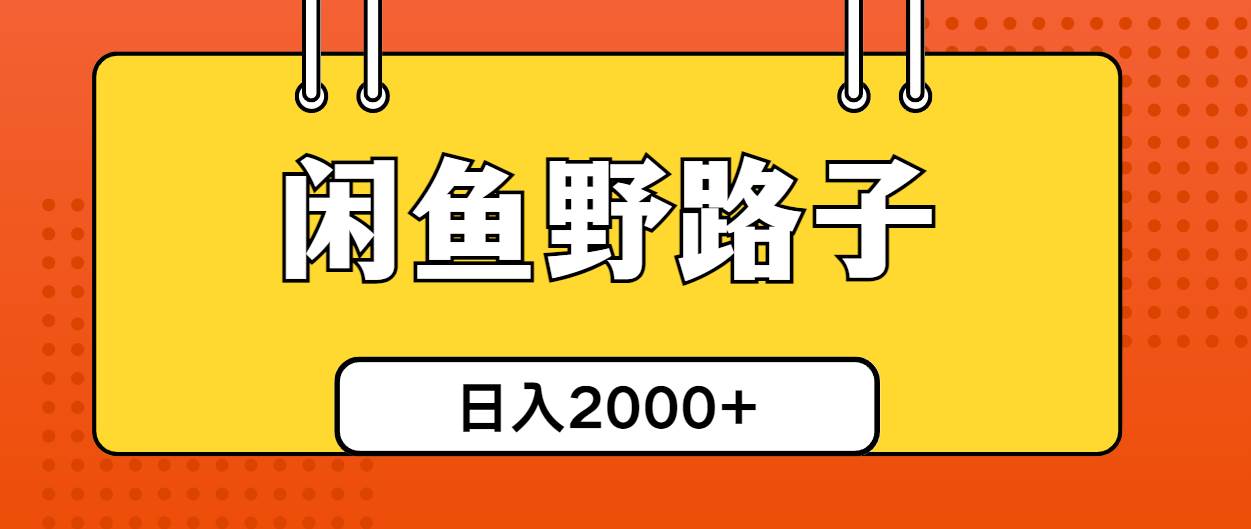 闲鱼野路子引流创业粉，日引50+单日变现四位数-石龙大哥笔记