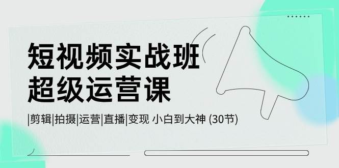 短视频实战班-超级运营课，|剪辑|拍摄|运营|直播|变现 小白到大神 (30节)-石龙大哥笔记