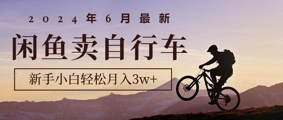 2024年6月最新闲鱼卖自行车，新手小白轻松月入3w+项目-石龙大哥笔记