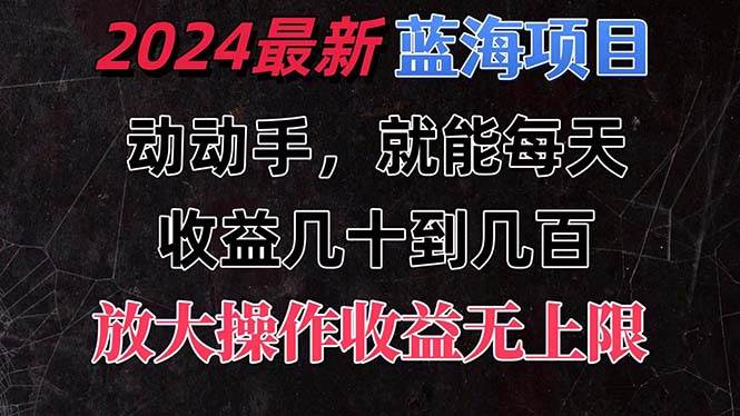 有手就行的2024全新蓝海项目，每天1小时收益几十到几百，可放大操作收…-石龙大哥笔记