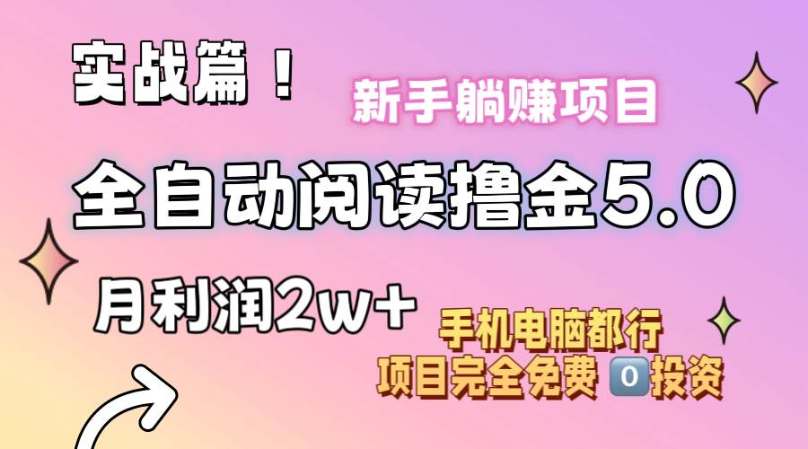 小说全自动阅读撸金5.0 操作简单 可批量操作 零门槛！小白无脑上手月入2w+-石龙大哥笔记