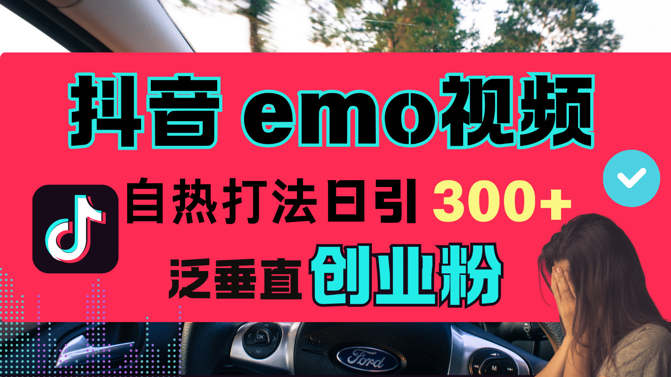 抖音“EMO视频”自热流打法，日引300+泛垂直创业粉-石龙大哥笔记