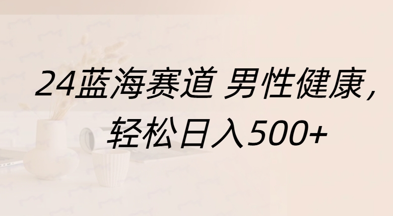 蓝海赛道 男性健康，轻松日入500+-石龙大哥笔记